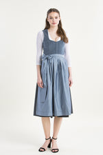 Heimatglück Dirndl Anneliese rauchblau Vorderansicht | Heimatglück Dirndl Anneliese smoke blue front view