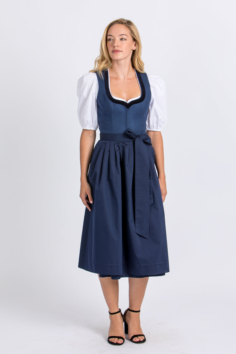 Heimatglück Dirndl Ariana blau Detail Mieder | Heimatglück dirndl Ariana blue bodice detail