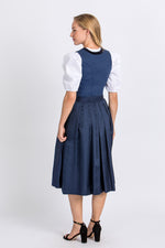 Heimatglück Dirndl Ariana blau Detail Verschluss | Heimatglück dirndl Ariana blue closure detail