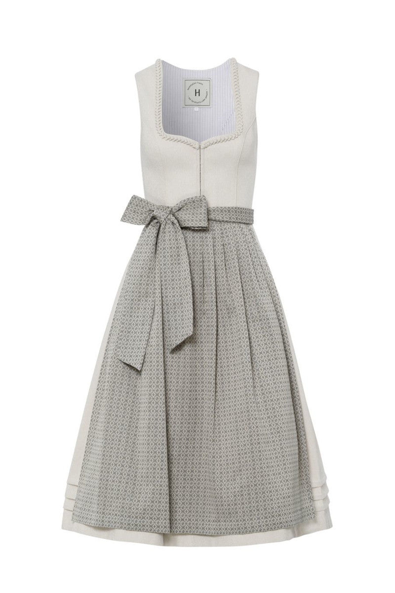 Heimatglück Dirndl Elena ecru Rückansicht | Heimatglück Dirndl Elena ivory back view