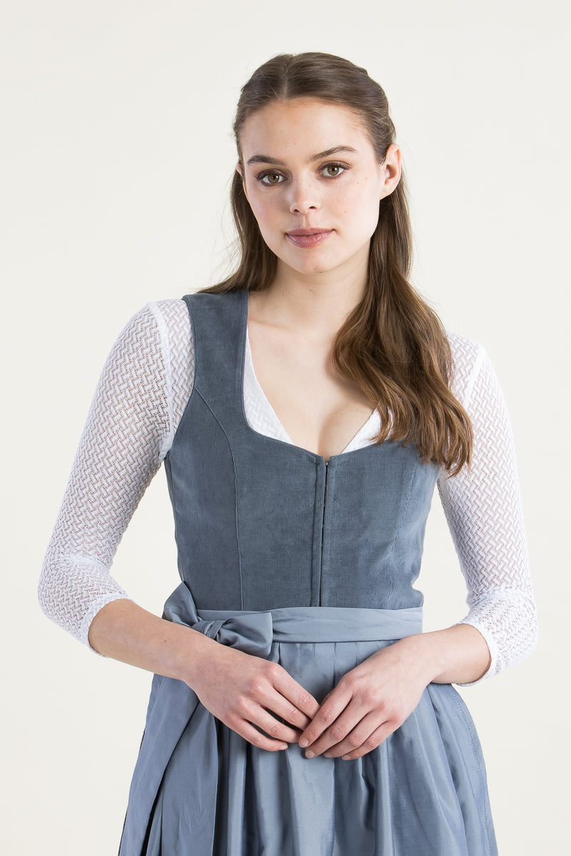 Heimatglück Dirndlbluse Fanny weiß Vorderansicht | Heimatglück dirndl blouse Fanny white front view