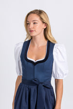 Heimatglück Dirndlbluse Heidi weiß Vorderansicht | Heimatglück dirndl blouse Heidi white front view