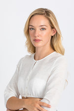 Heimatglück Dirndlbluse Rosa creme Getragen | Heimatglück dirndl blouse Rosa cream worn