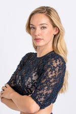 Heimatglück Dirndlbluse Stella blau Getragen | Heimatglück Dirndl Blouse Stella blue worn