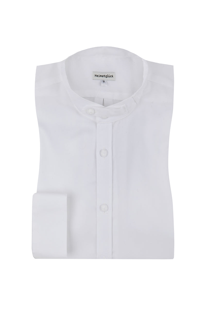 Heimatglück Trachtenhemd Max weiß Vorderansicht | Heimatglück Trachten Shirt Max white front view