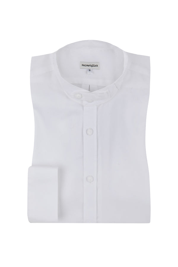 Heimatglück Trachtenhemd Max weiß Vorderansicht | Heimatglück Trachten Shirt Max white front view