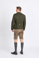 Heimatglück Trachtenjanker Josef dunkelgrün Rückansicht | Heimatglück traditional jacket Josef dark green back view