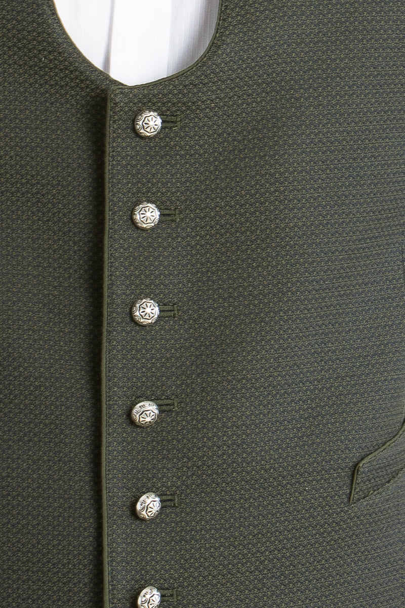 Heimatglück Miesbacher Weste Maximilian oliv Getragen | Heimatglueck Miesbacher vest Maximilian olive worn
