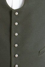 Heimatglück Miesbacher Weste Maximilian oliv Getragen | Heimatglueck Miesbacher vest Maximilian olive worn
