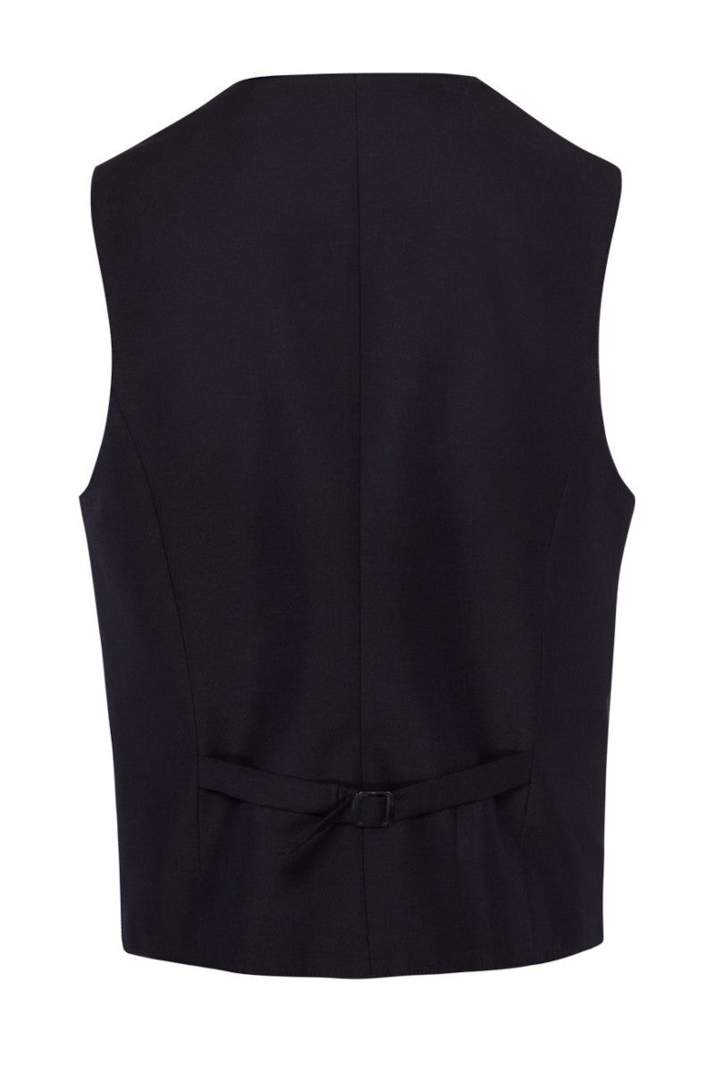 Heimatglück Trachtenweste Adrian marine Rückansicht | Heimatglück traditional vest Adrian navy back view