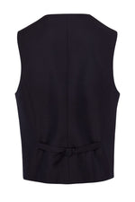 Heimatglück Trachtenweste Adrian marine Rückansicht | Heimatglück traditional vest Adrian navy back view