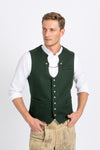 Heimatglück Trachtenweste Adrian tanne Detail | Heimatglück traditional vest Adrian fir green detail