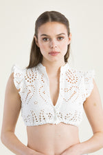 Alpenherz Dirndlbluse Hellin weiß Detail | Alpenherz dirndl blouse Hellin white detail