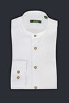 Arido Trachtenhemd weiß Leinen Vorderansicht | Arido Bavarian shirt white linen front view