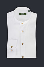 Arido Trachtenhemd weiß Leinen Vorderansicht | Arido Bavarian shirt white linen front view
