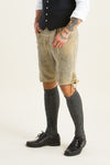 Ostarrichi Hirschlederhose Ludwig granit/silber Rückansicht | Ostarrichi Stag Leather Lederhosen Ludwig Granite Silver back view