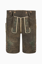 Beckert Hirschlederhose Maximus nussbaum Detail | Beckert Stag Leather Lederhosen Maximus Walnut detail