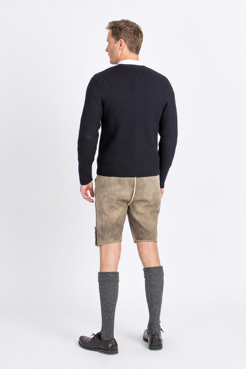 Gottseidank Strickjanker Xaver tintenblau Detail | Gottseidank knitted janker Xaver ink blue detail