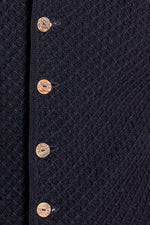 Gottseidank Strickjanker Xaver tintenblau Vorderansicht | Gottseidank knitted janker Xaver ink blue front view