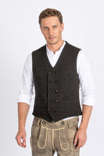 Gottseidank Trachtenweste Egon Antikschwarz Detail | Gottseidank Trachten Vest Egon antique black detail