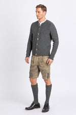 Gottseidank Strickjanker Aloisius asphalt Rückansicht | Gottseidank Knit Jacket Aloisius asphalt back view