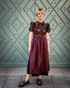 Almliebe Ärmeldirndl Therese bordeaux geblümt