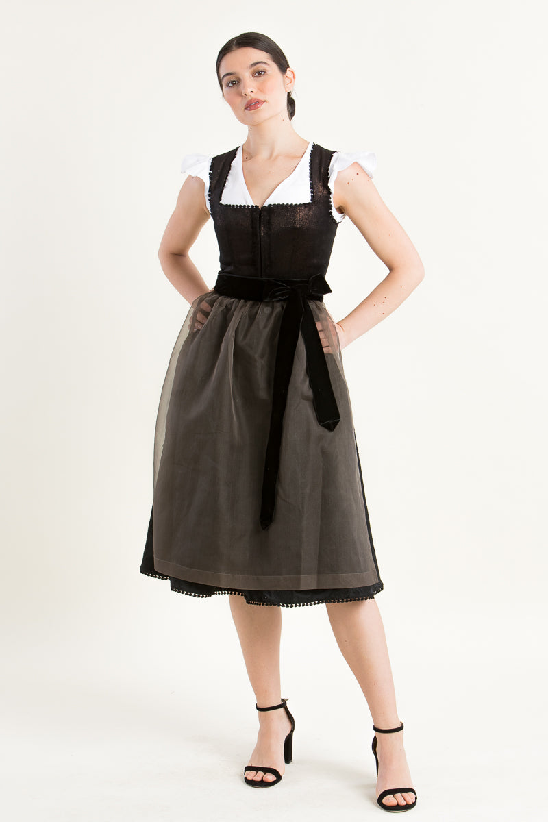 Kinga Mathe Dirndl Pamplona kupfer Detail Mieder | Kinga Mathe Dirndl Pamplona copper bodice detail