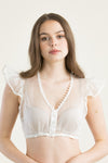 Kinga Mathe Dirndlbluse Kiki weiß Vorderansicht | Kinga Mathe Dirndl Blouse Kiki white front view