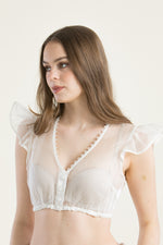Kinga Mathe Dirndlbluse Kiki weiß Rückansicht | Kinga Mathe Dirndl Blouse Kiki white back view