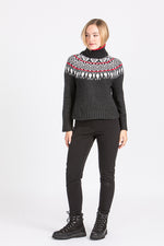 Krimson Klover Norwegerpulli Helena Schwarz Detail | Krimson Klover Norwegian Pullover Helena Black detail