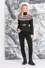 Krimson Klover Norwegerpulli Helena Schwarz Vorderansicht | Krimson Klover Norwegian Pullover Helena Black front view