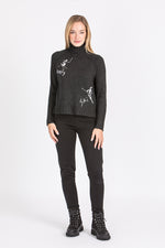 Krimson Klover Strickpullover Damen Janica Schwarz Rückansicht | Krimson Klover Women's Knit Sweater Janica Black back view