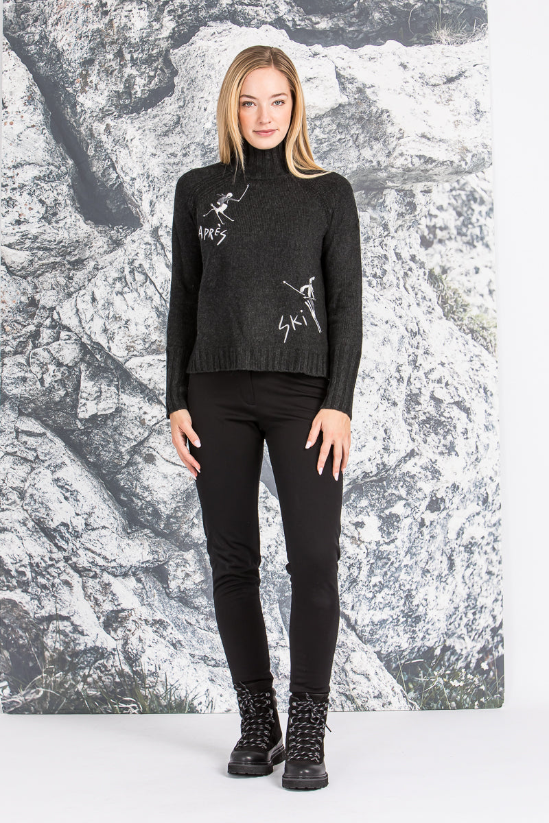 Krimson Klover Strickpullover Damen Janica Schwarz Vorderansicht | Krimson Klover Women's Knit Sweater Janica Black front view