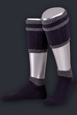 Lusana Loferlset L2451 Marine Grau Detail | Lusana Loferl set L2451 navy grey detail