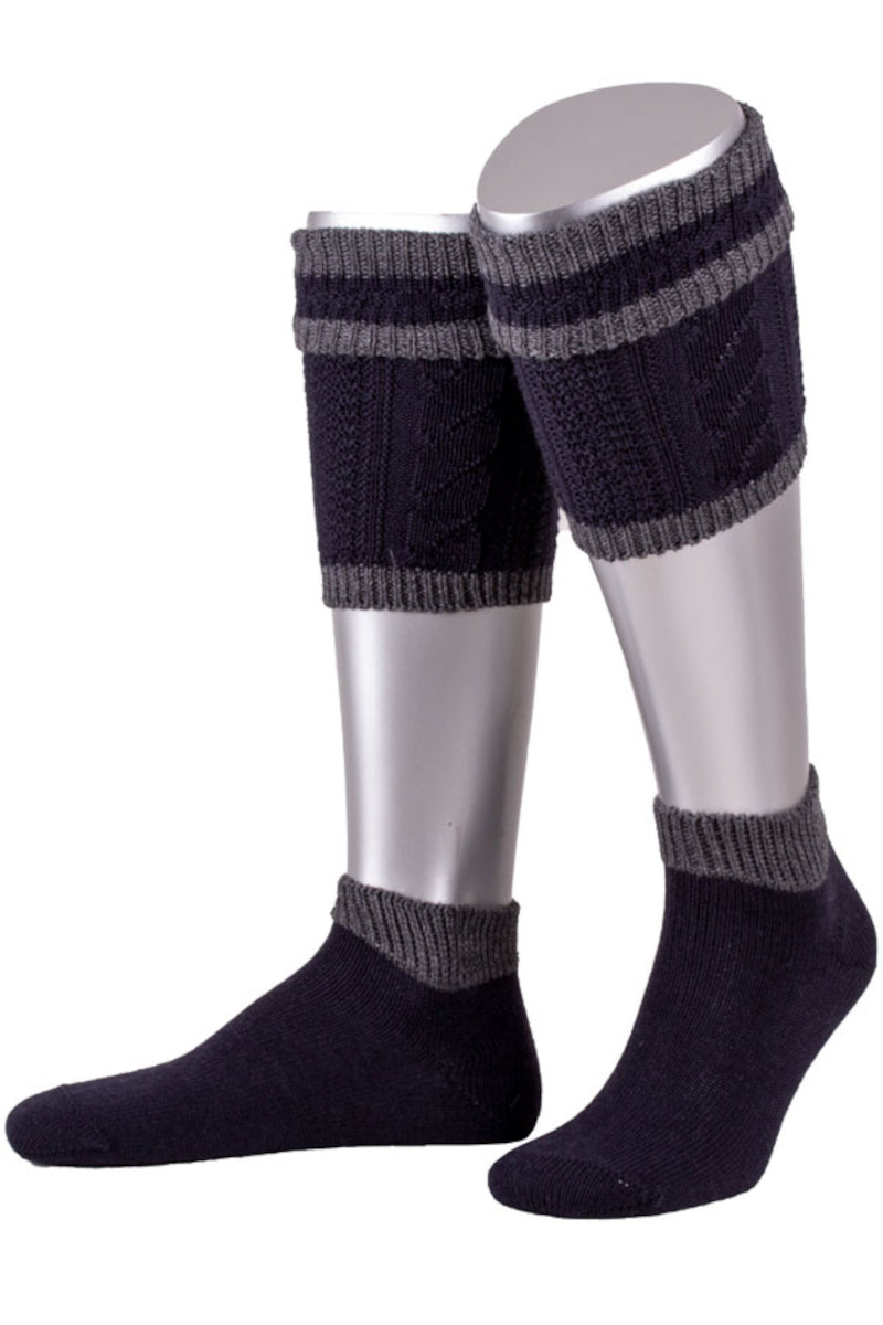 Lusana Loferlset Marine Grau Glatt