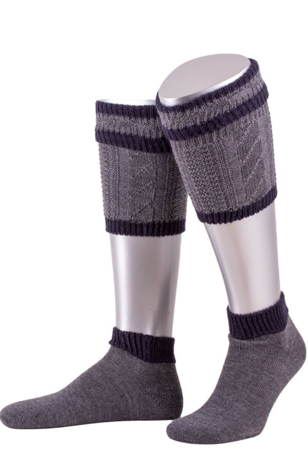 Lusana Loferlset Grau Marine Glatt