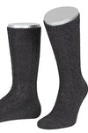 Lusana Trachten Schoppersocken Anthrazit