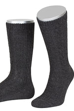 Lusana Trachten Schoppersocken Anthrazit