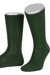 Lusana Trachtensocken Grün