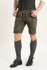 Ledergott Lederhose Leo antikbraun Rückansicht | Ledergott Lederhose Leo antique brown back view