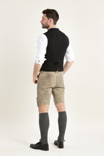 Ledergott Lederhose Ralf grau Stickerei Detail | Ledergott Lederhose Ralf grey embroidery detail