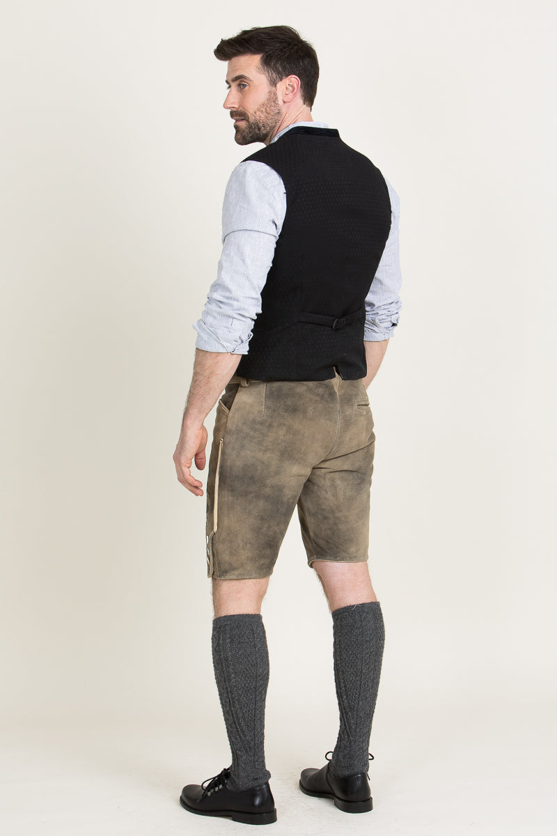 Ostarrichi Lederhose Ursprung eiche Detail | Ostarrichi Lederhosen Ursprung oak detail