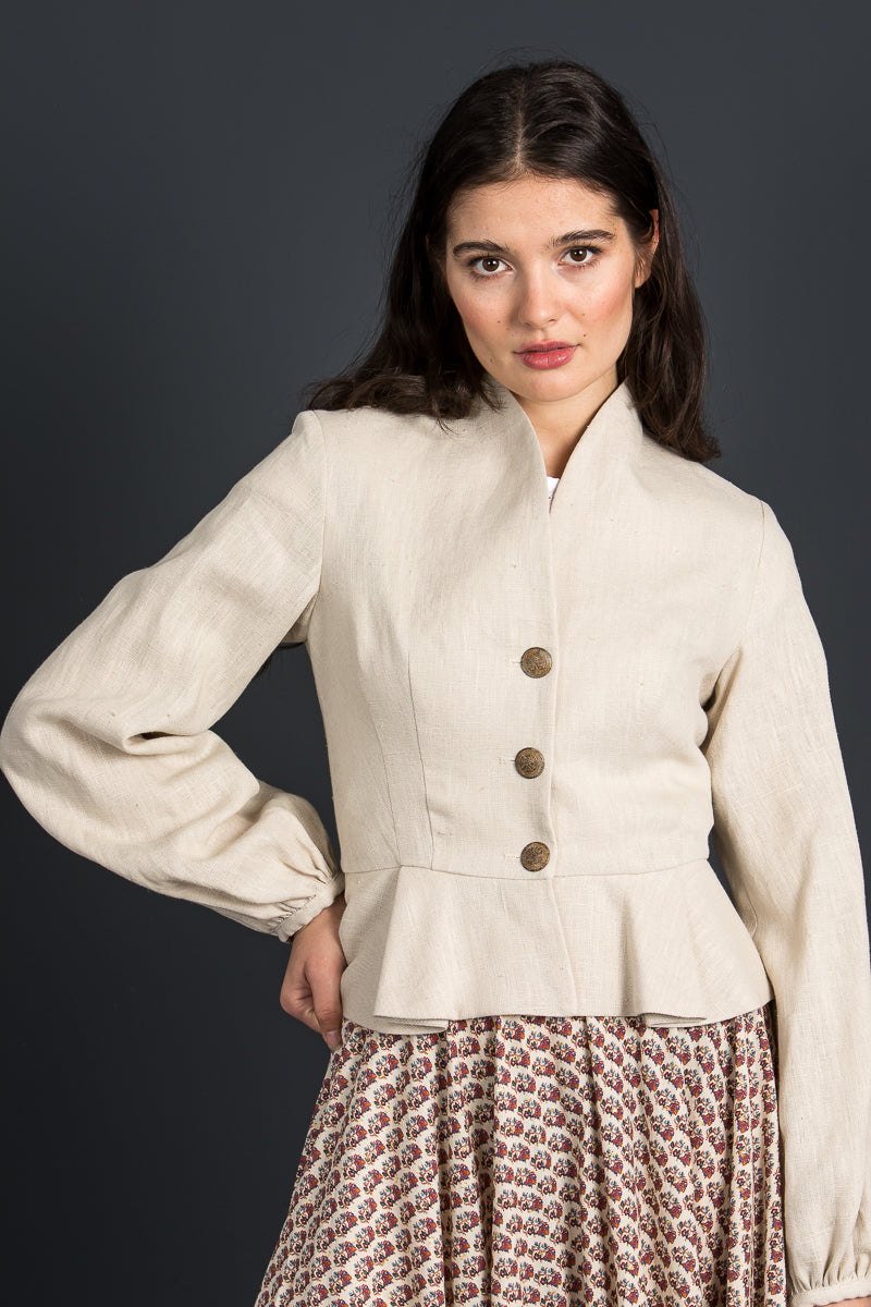 Lena Hoschek Leinenjanker Margot cream Getragen | Lena Hoschek linen jacket Margot cream worn