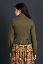 Lena Hoschek Leinenjanker Margot evergreen Getragen | Lena Hoschek linen jacket Margot evergreen worn