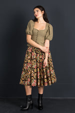 Lena Hoschek Trachtenrock Kelly schwarz Rückansicht | Lena Hoschek traditional skirt Kelly black back view