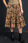 Lena Hoschek Trachtenrock Kelly schwarz Blumenmuster Vorderansicht | Lena Hoschek traditional skirt Kelly black floral front view