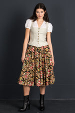 Lena Hoschek Trachtenrock Kelly schwarz Bund Detail | Lena Hoschek traditional skirt Kelly black waistband detail