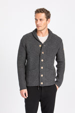 Liebling Strickjanker Martl Anthrazit Getragen | Liebling knit jacket Martl Anthracite worn