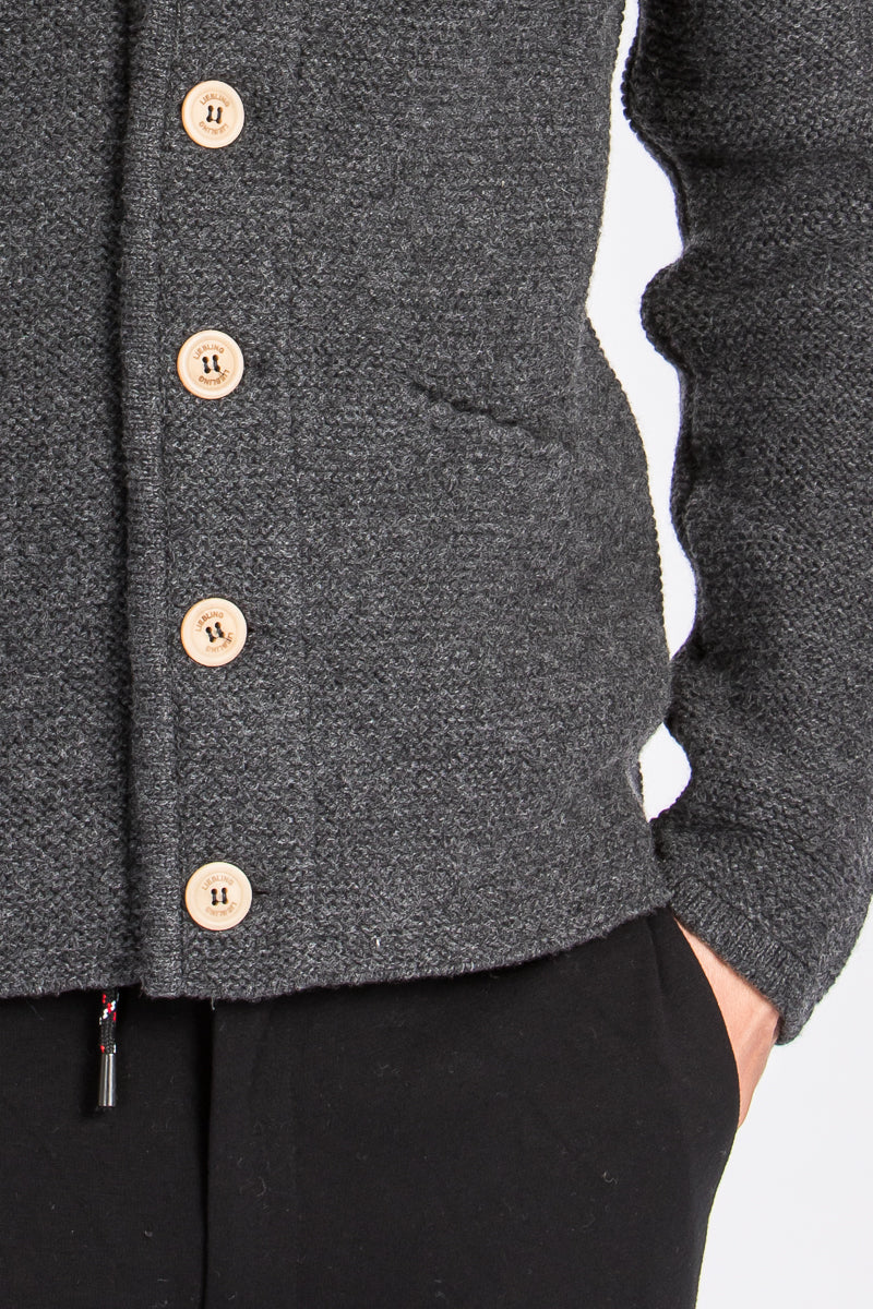 Liebling Strickjanker Martl Anthrazit Detail | Liebling knit jacket Martl Anthracite detail