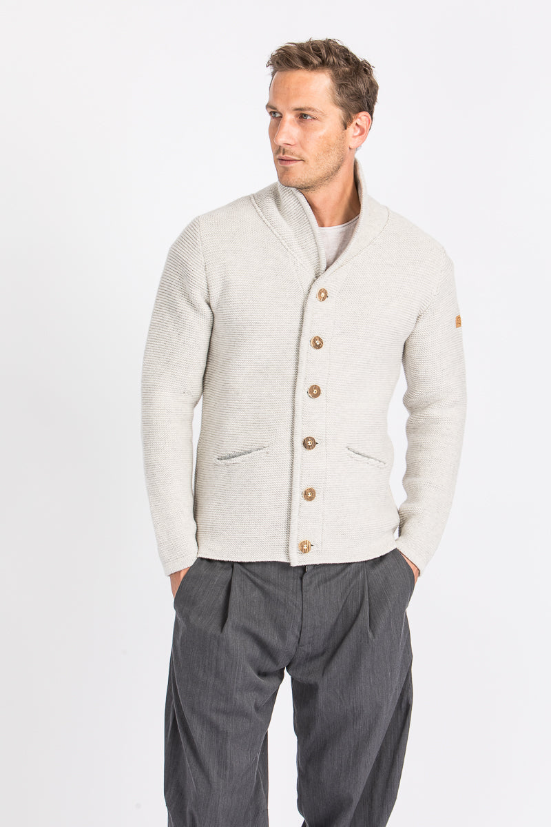 Liebling Strickjanker Martl Natur/Kiesel Detail | Liebling knit jacket Martl Natural/Pebble detail
